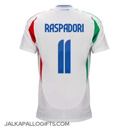 Italia Giacomo Raspadori #11 Vieraspaita EM-Kisat 2024 Lyhythihainen